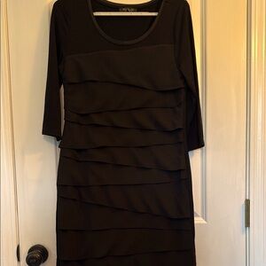 White House Black Market Black Tiered Sheath Dress